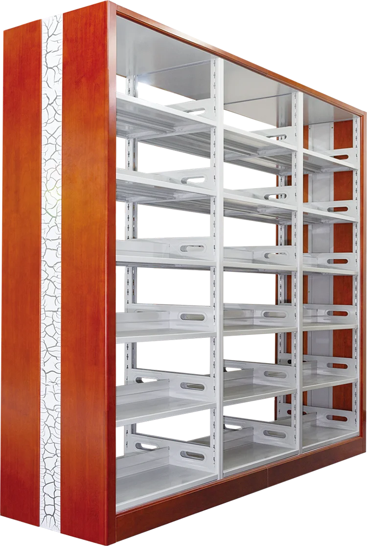 JINHU GROUP Factory Directly Wholesale steel wood  Book Shelf Large Library Book Shelves