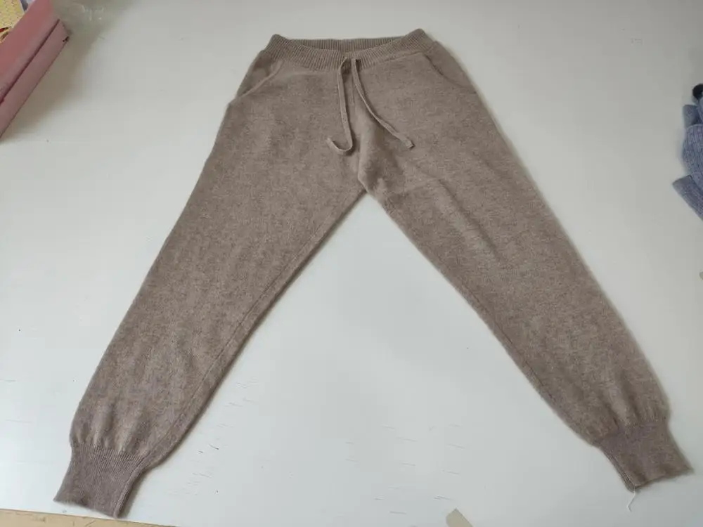 
Women 100 cashmere knitted pants 