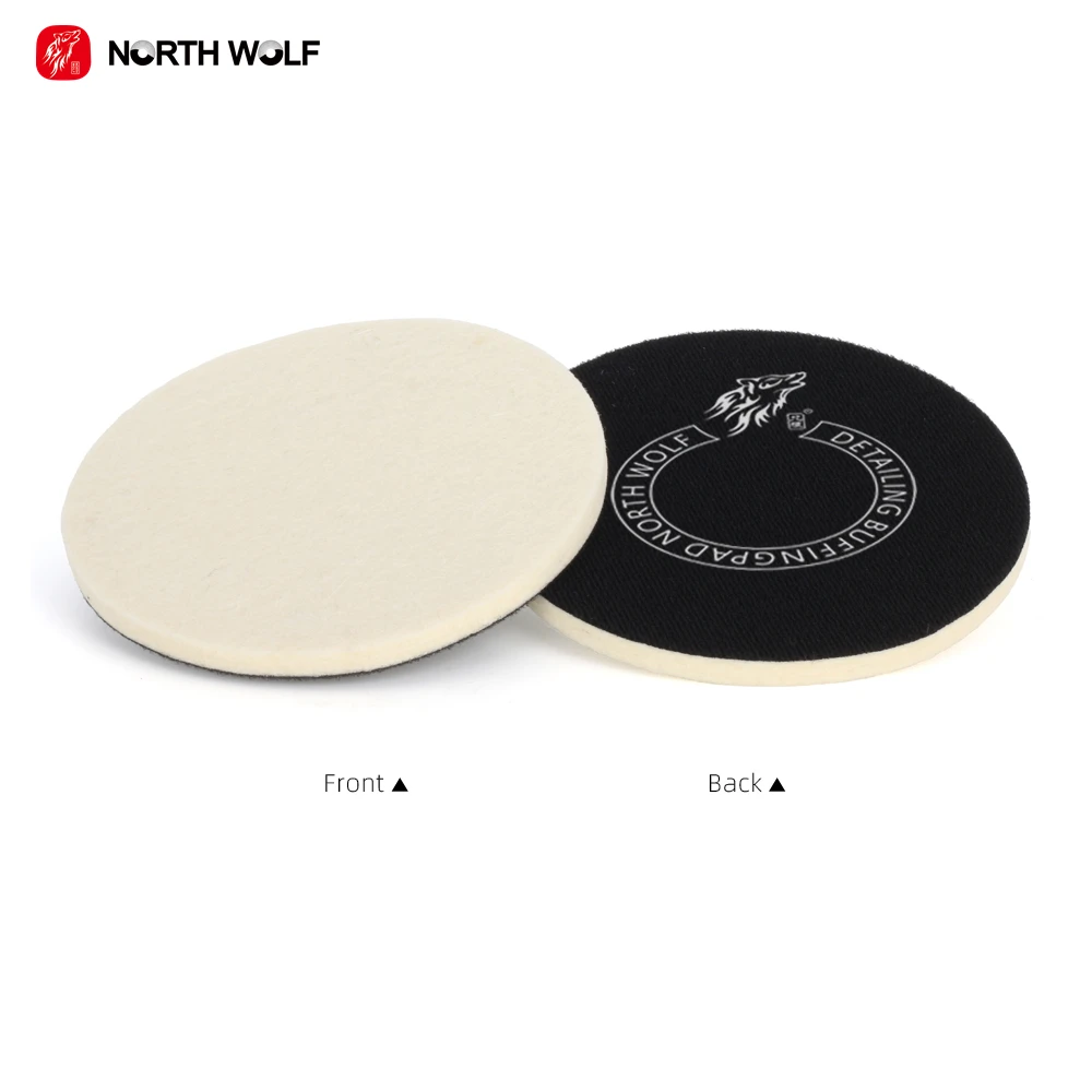 North Wolf 5Inch Wool Felt Polishing Pad Machine Glass for 125 MM