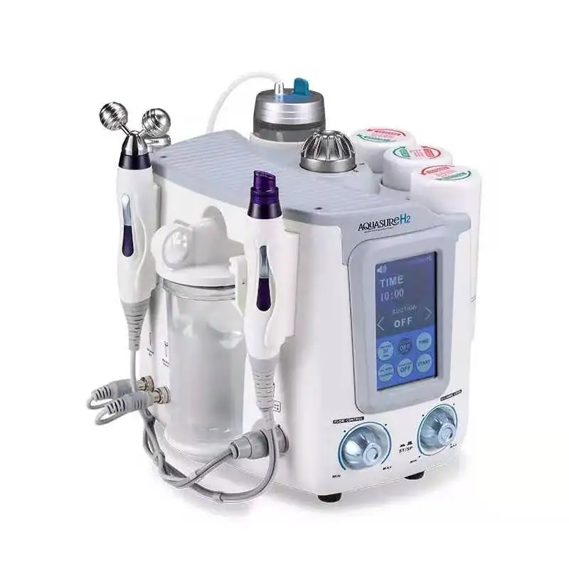 Small Bubble Aquasure H2 Hydro Toning Hydrogen Peel Dermabrasion Water Aqua Facial Beauty Machine New 2019 6 in 1 6 Tips Working