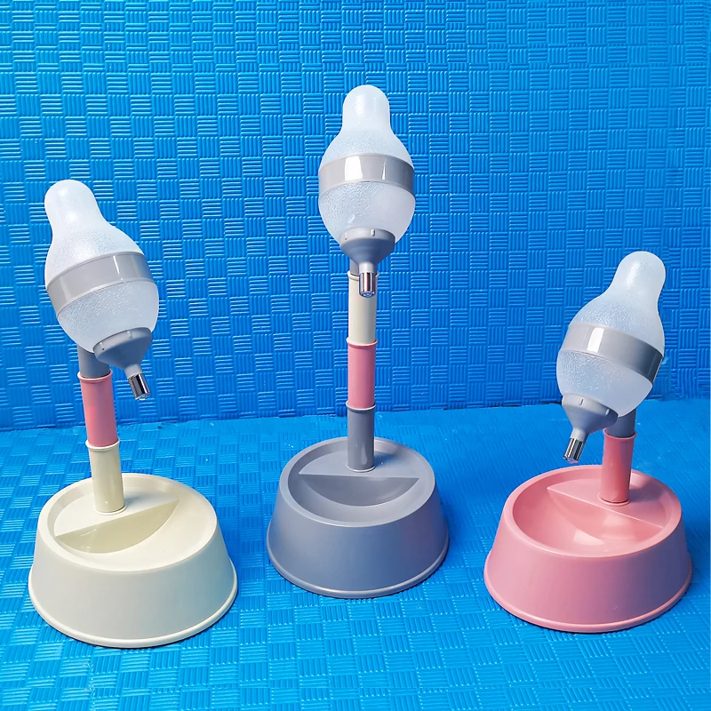 Multi-colors Height Adjustable Gravity Automatic Pet Water Feeder Standing Plastic Dog Drinking Pet Water Dispenser Cat Waterer