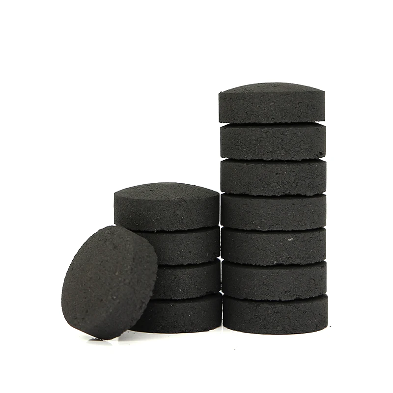 Wholesale Best quality coconut Instant Light Smokeless Fruitwood 50mm Round hookah Charcoal for Shisha