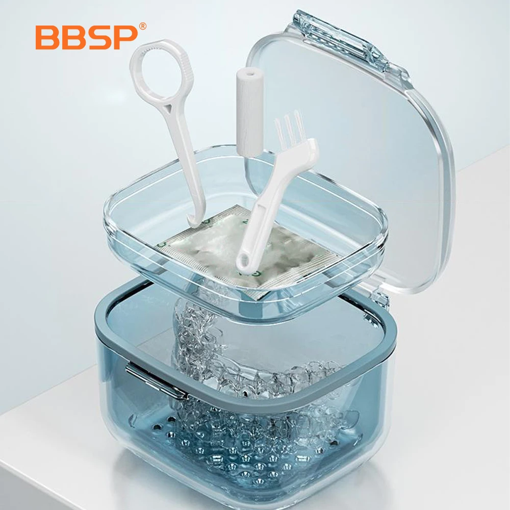 Plastic Teeth Storage Box Oralcare Orthodontic Retainer Mouth Guard Dental Denture Box Holder Container Cases for Travel