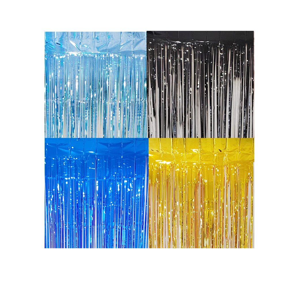 Best Quality Customizable size Party Wedding Birthday Door Decoration Glitter Mix Foil Curtain