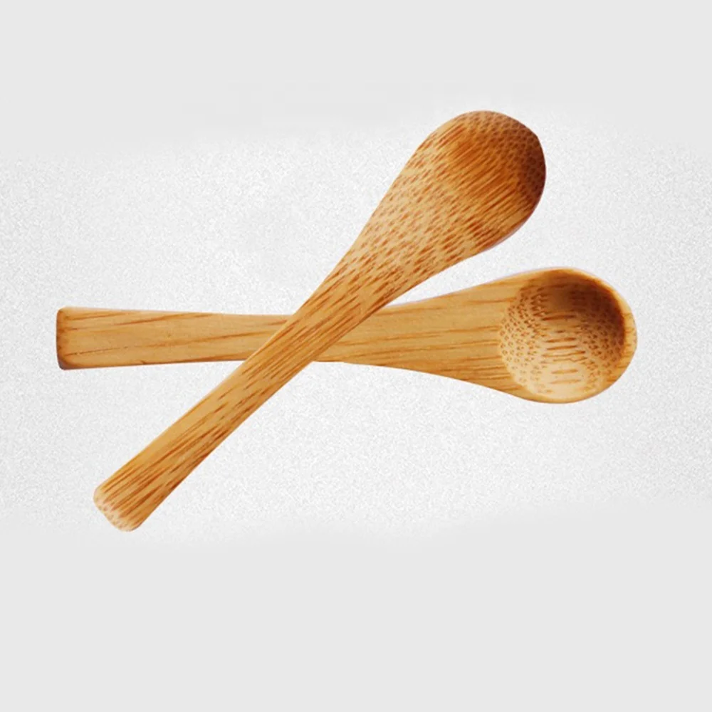 Ecofriendly Reusable Mini Bamboo Spoon Wooden Bamboo Tea Coffee Salt Sugar Spoon Baby Feeding Cutlery Natural Small Bamboo Spoon
