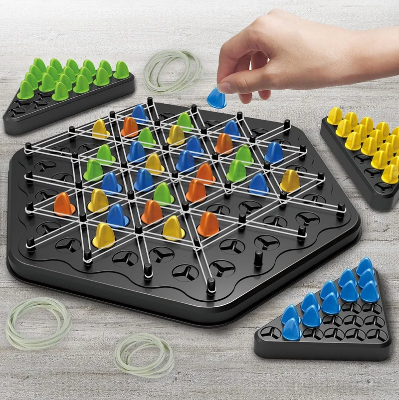 Hot Selling Kids Exercise Hand-eye Coordination Ability Toys Funny Mulitplayer Game Educational Chain Chess Game