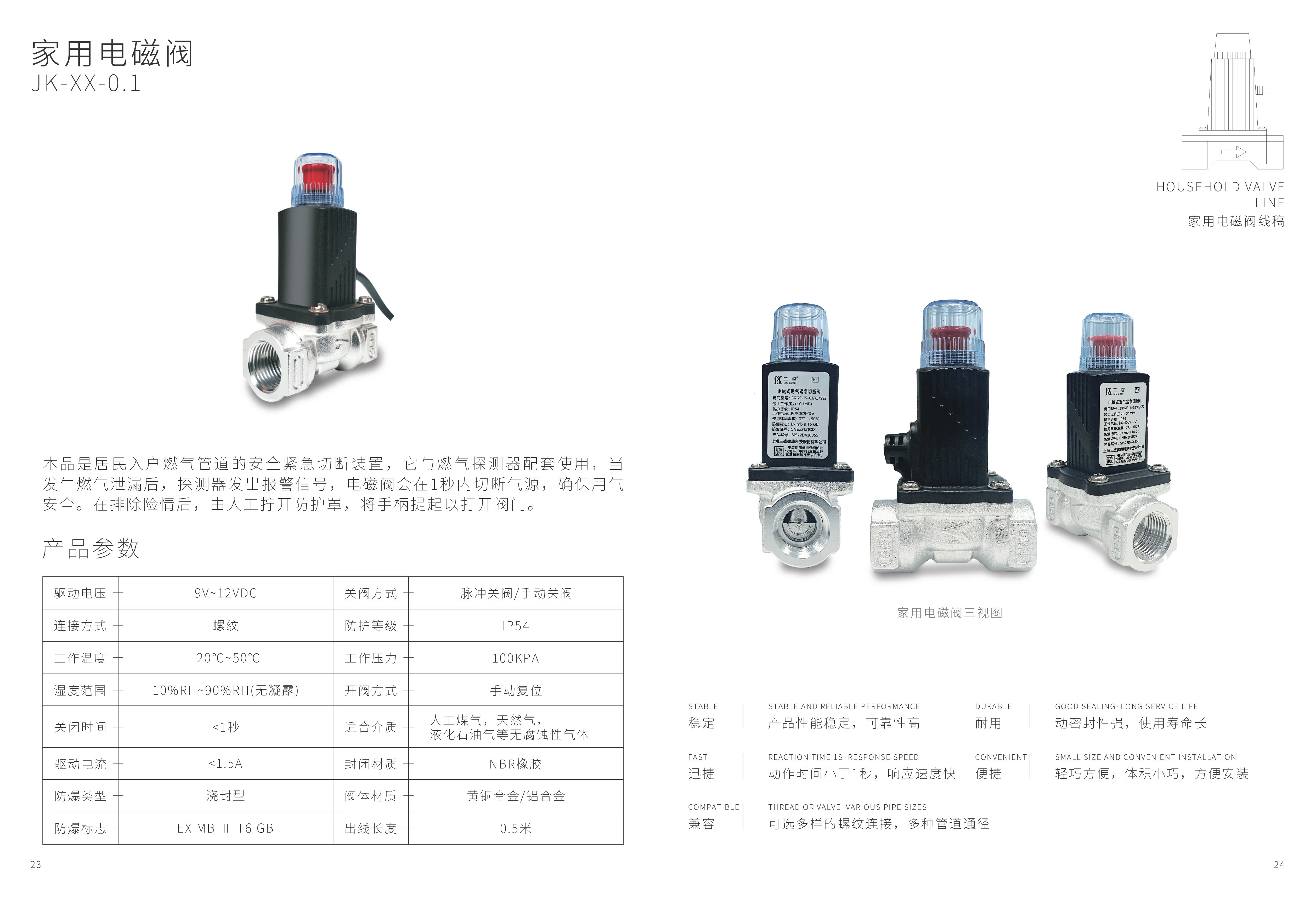 Интеллектуальная система безопасности для дома детектор газовой сигнализации изолирующий аварийный запорный клапан электромагнитный низкого давления