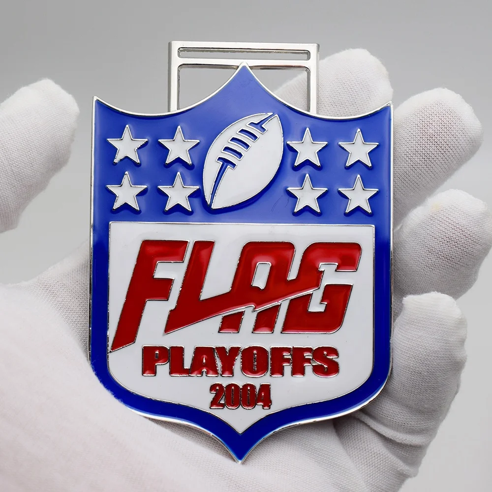 Custom Gold and Silver Plaques Trophies Football Basketball Baseball Metal Medals for Sports League for Trade Show Giveaways