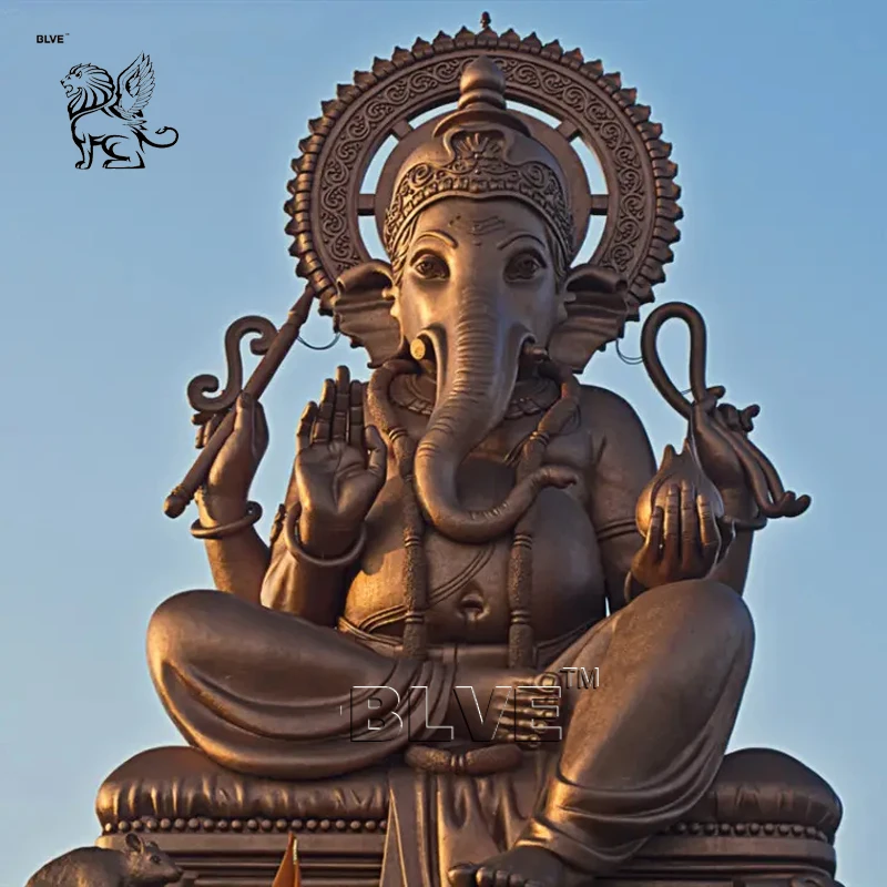 BLVE Outdoor Decoration Large Size Metal Religious Hindu God Brass Garden Ganesh Sculpture Bronze Lord Ganesha Statues