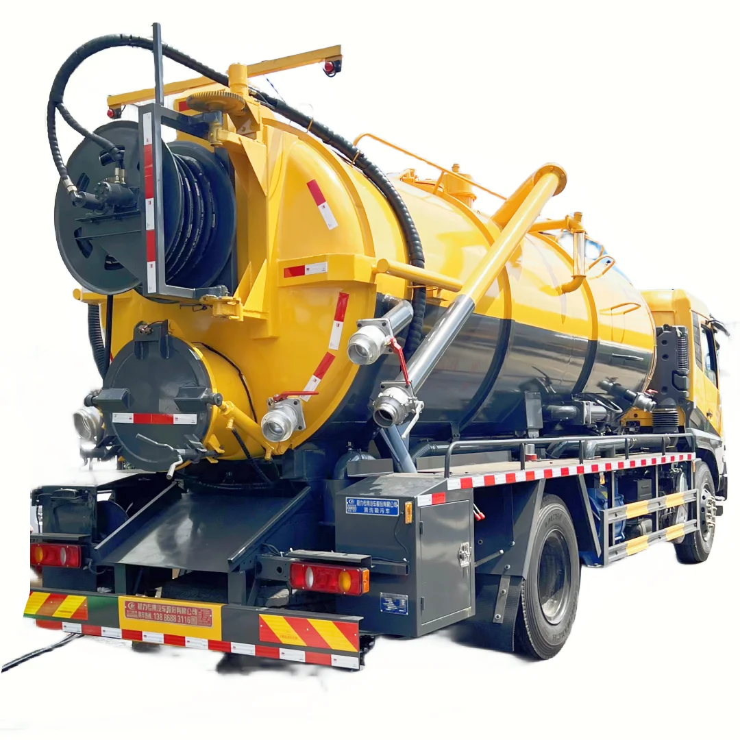 High quality fecal septic vacuum pump vacuum truck sewage suction tank truck for sale