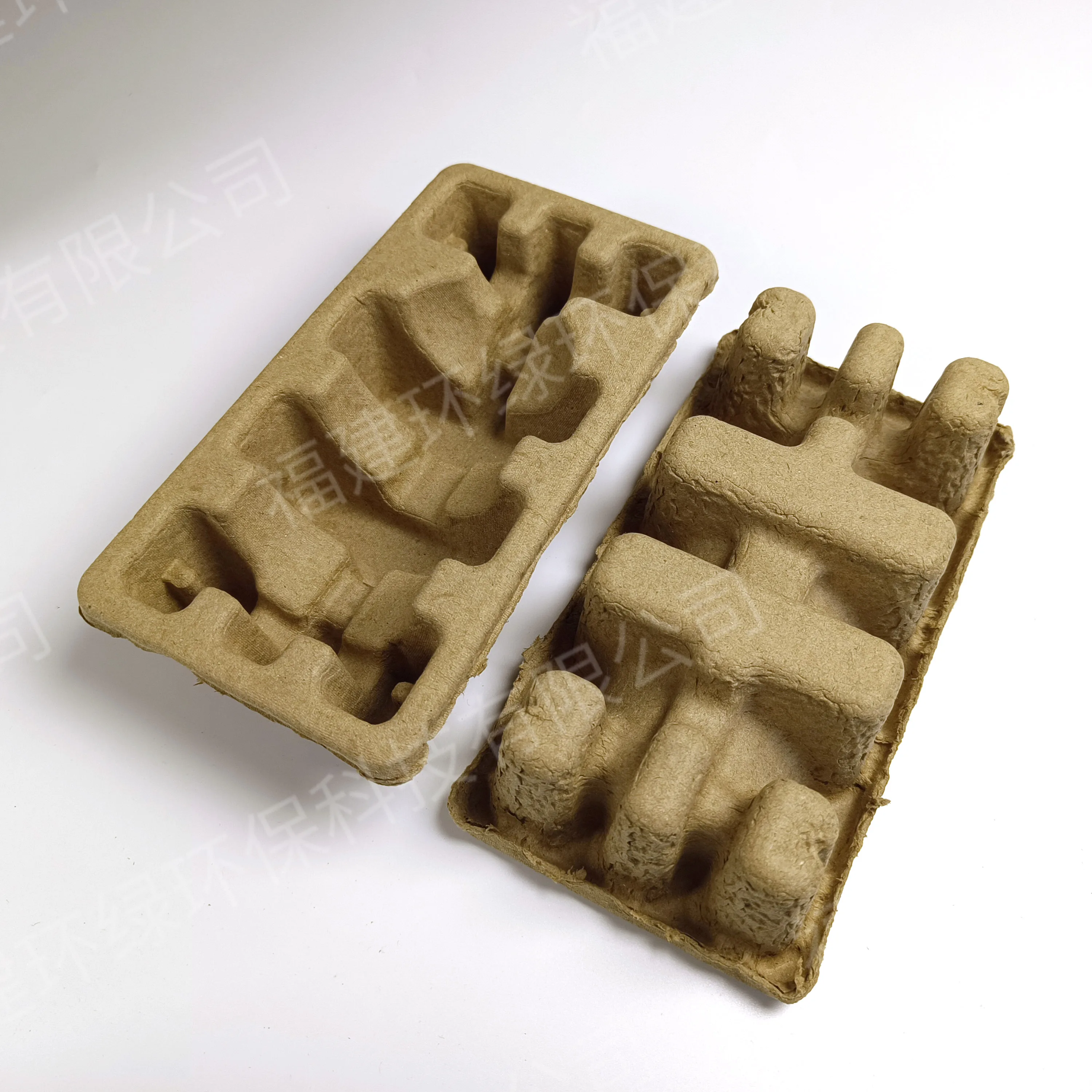 Recyclable pulp wine tray With Molded Paper Pulp Wine Bottle Jam bottle Glass bottle Packaging Tray Shippers