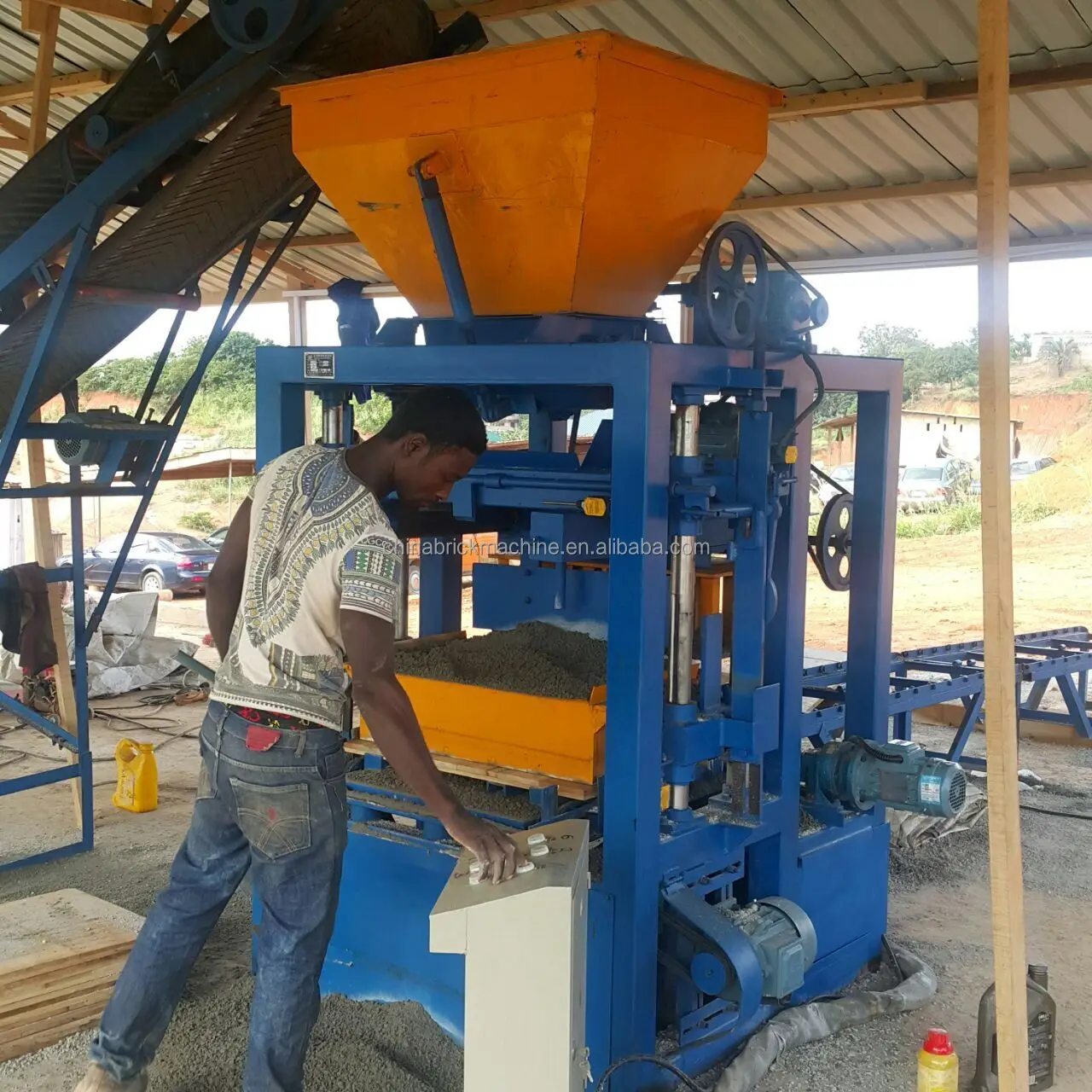 energy saving small brick making machine fly ash sand cement block maker gangue EPS panel/particle insulation block in Ghana