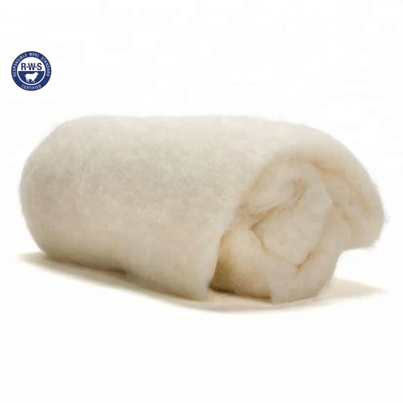 RWS Wool insulation GOTS organic wool batting virgin wool wadding for  jacket