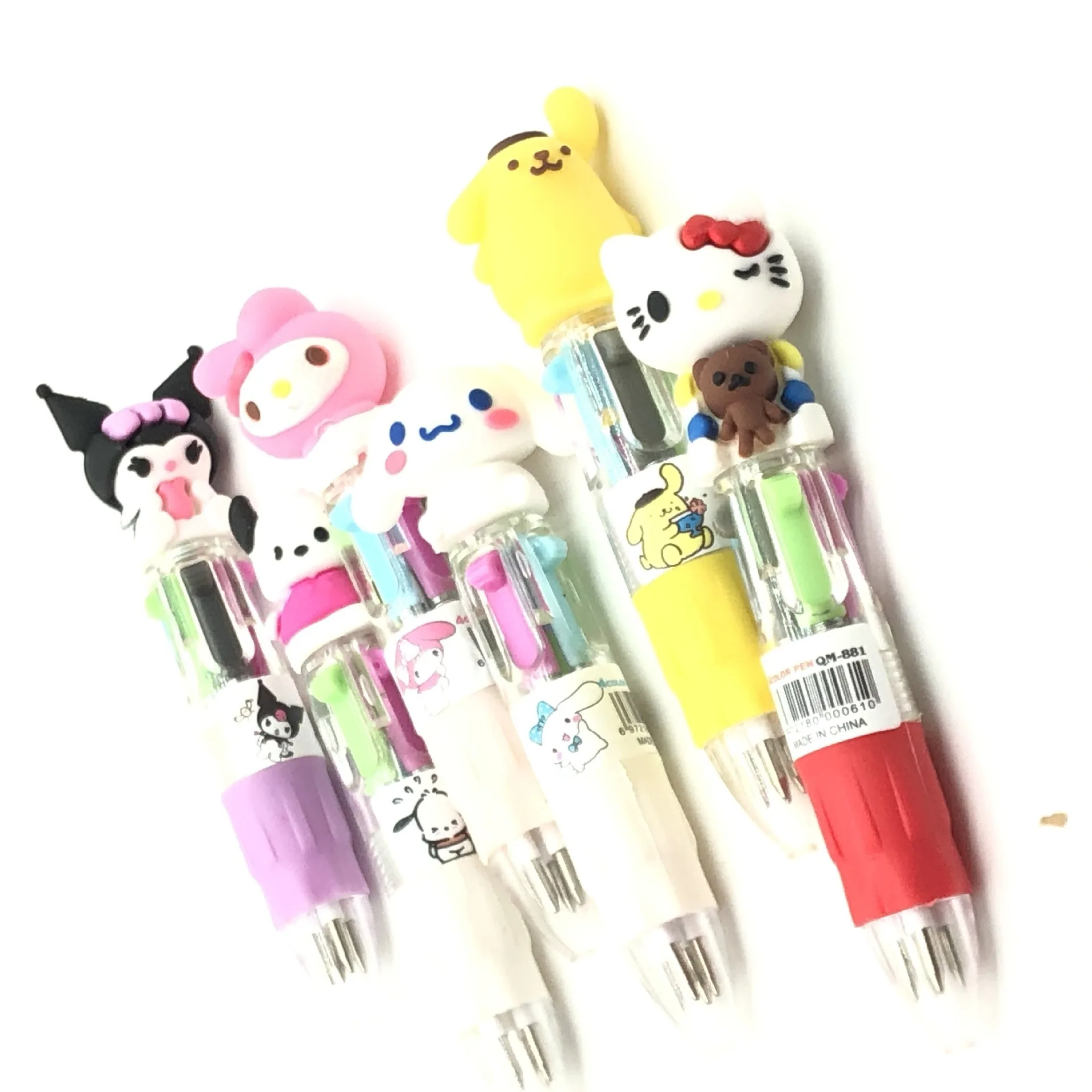 Wholesale Kuromi ballpoint pen 4 color KT melody pen cartoon Cute Kuromi figure ballpoint pens for kids 1010