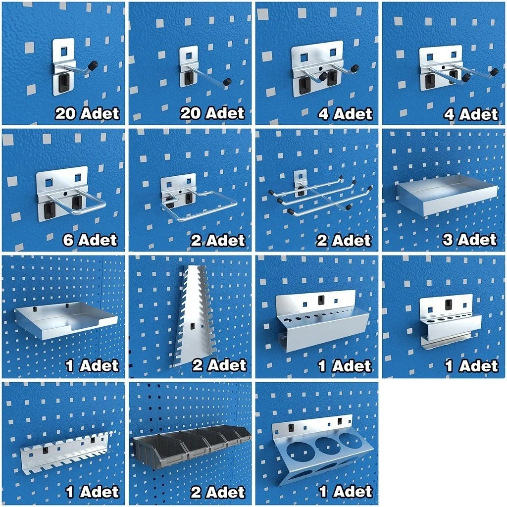 Professional Perforated Tool Hanging Board No:01 Industrial Rugged Heavy Duty Pegboard Panel