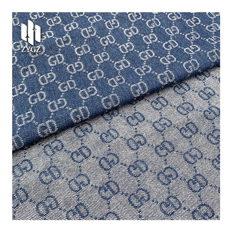 Luxury High Quality Custom Jacquard Denim Fabric for Jeans Jackets Jumpsuits Fabric Pants Printed Denim Fabric
