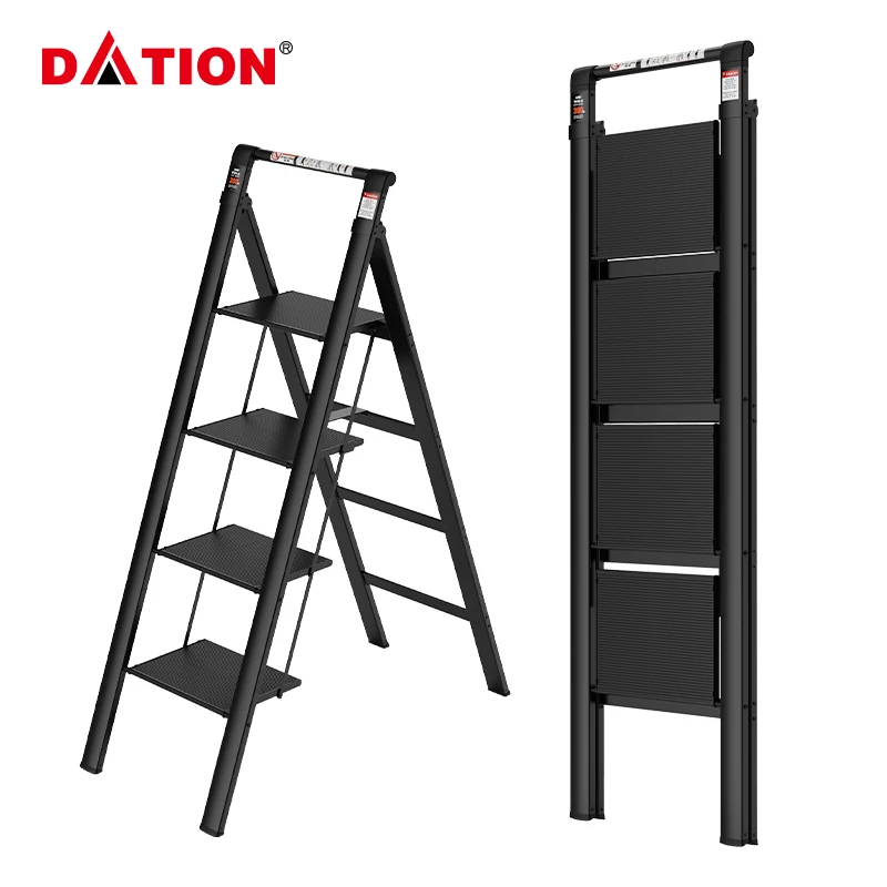 Household Folding Step Ladder 5 Step Aluminium Domestic Aluminum Alloy Modern Outdoor Aluminum Stairs