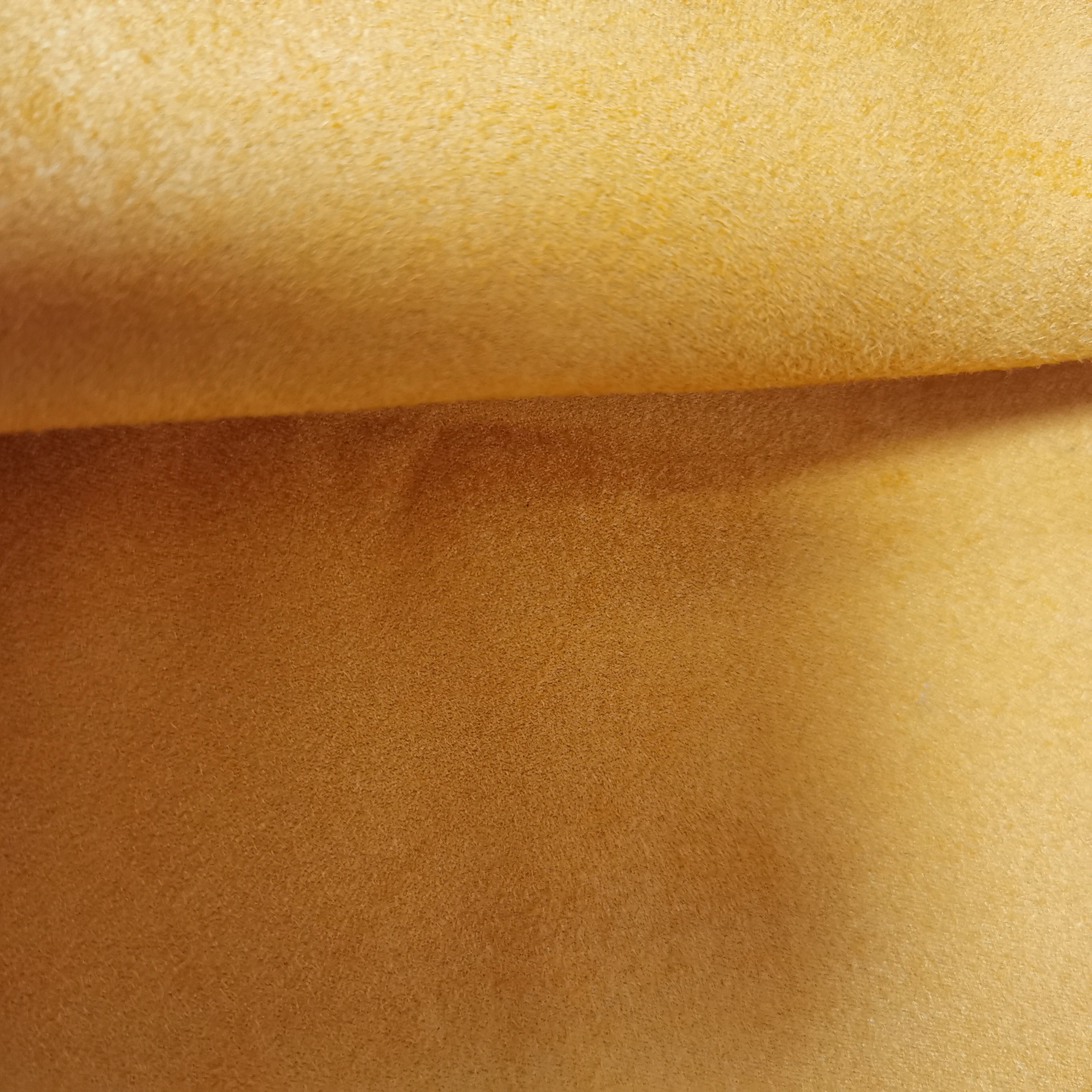 Hot sale order color 100% polyester microfiber suede cloth fabric for shoes and bag