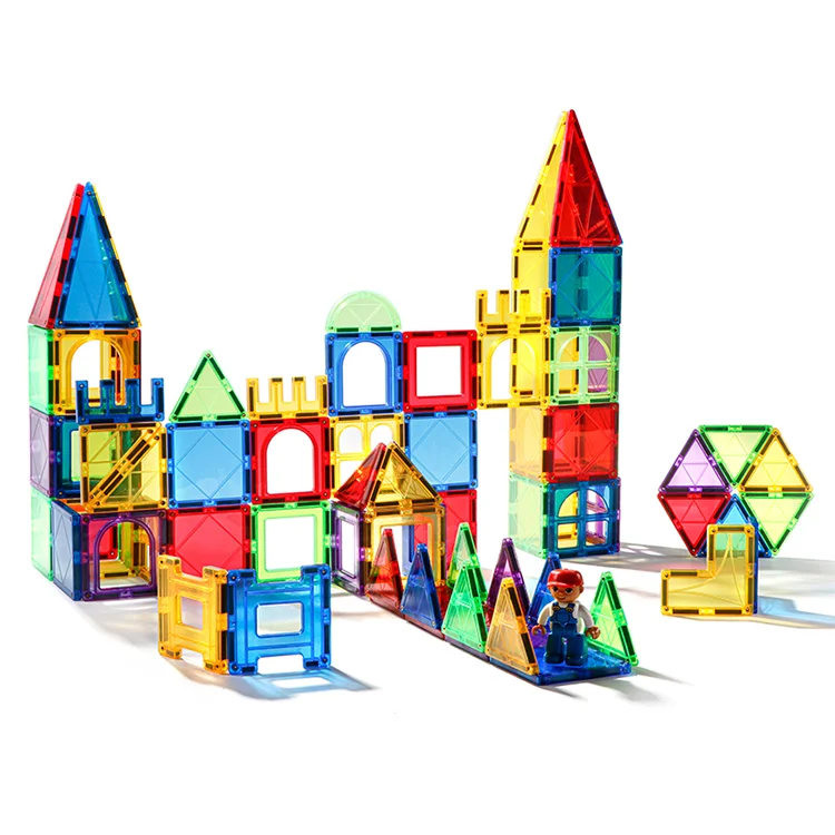 Construction Designer Magnetic Building Blocks Toy Standard Size Square Triangle Many Different Types Diy Educational Toys Gifts