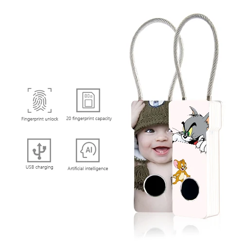 Новейший рюкзак навесной замок с канатом и сканером отпечатков