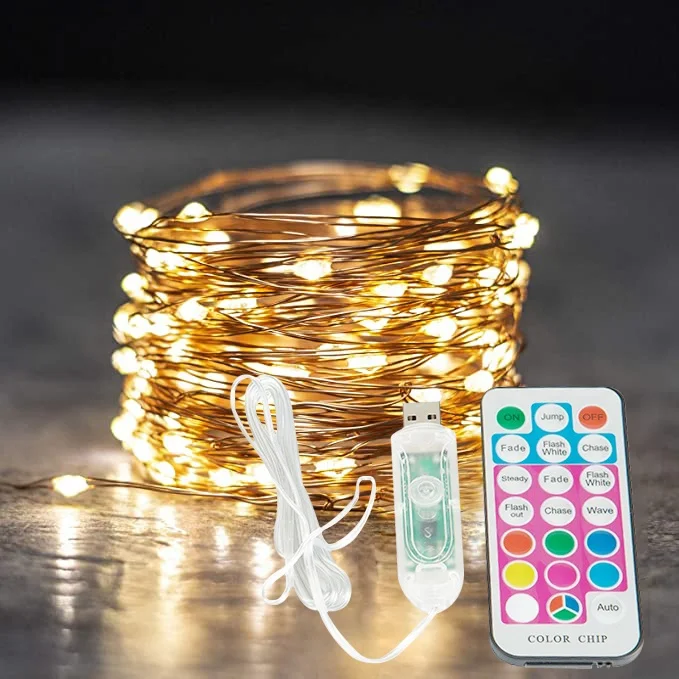 
9M 90 LED Copper Wire twinkle Fairy led light string wholesale With Usb Remote control for Christmas decoration China 
