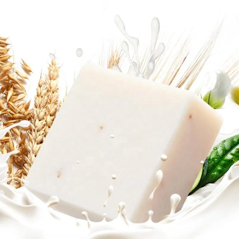 
60g Wholesale Acne Pore Removal Moisturizing Bleaching Body Whitening Soap Natural Handmade Organic Rice Milk Soap 