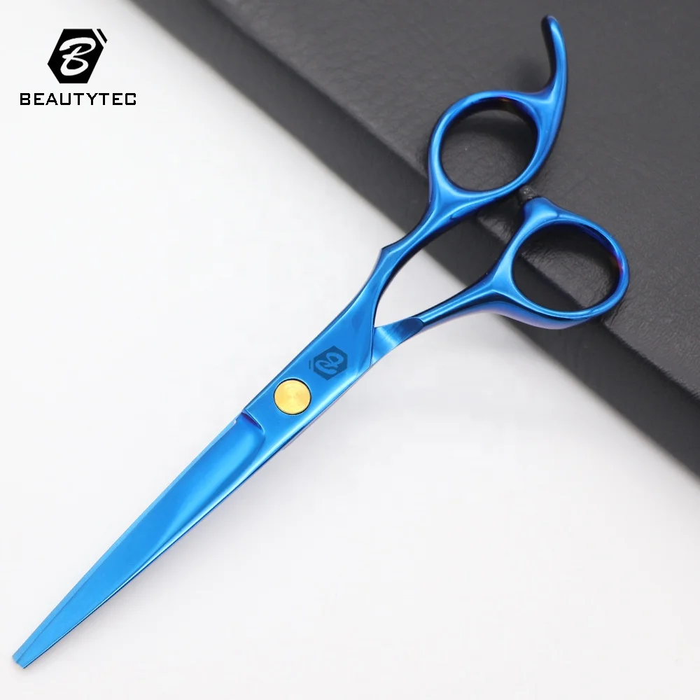 Black Salon Stainless Steel Cutting Shear Hair Scissors For Professional Barber