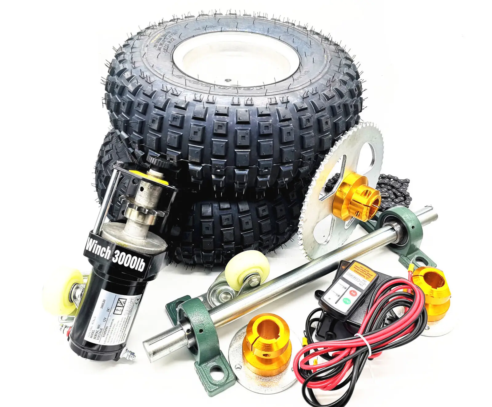 Trailer Mover Mini Trailer 3000LB winch wheels kit remote contorl complete kit