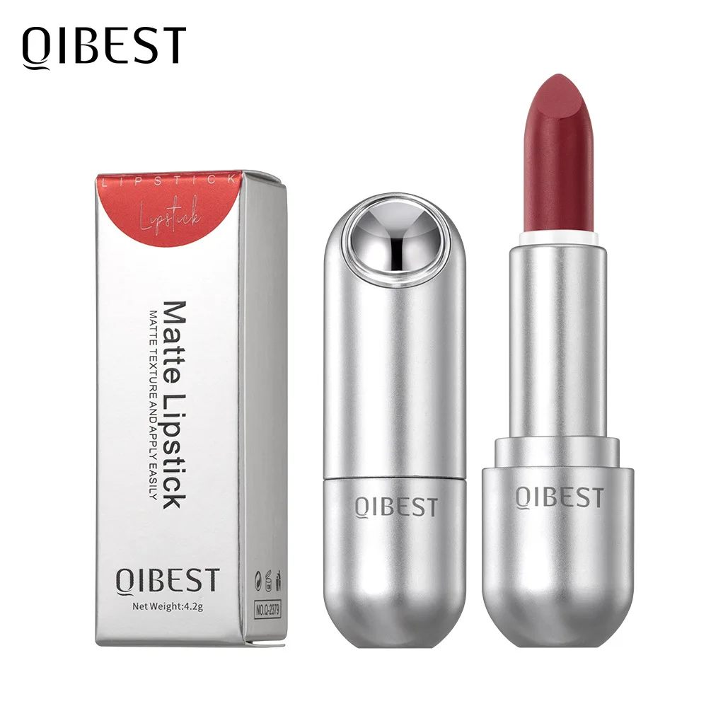 QIBEST Manufacturing Non Fading Non Sticky Lip Gloss Durable Waterproof Naturally Three-Dimensional Velvet Matte Lipstick