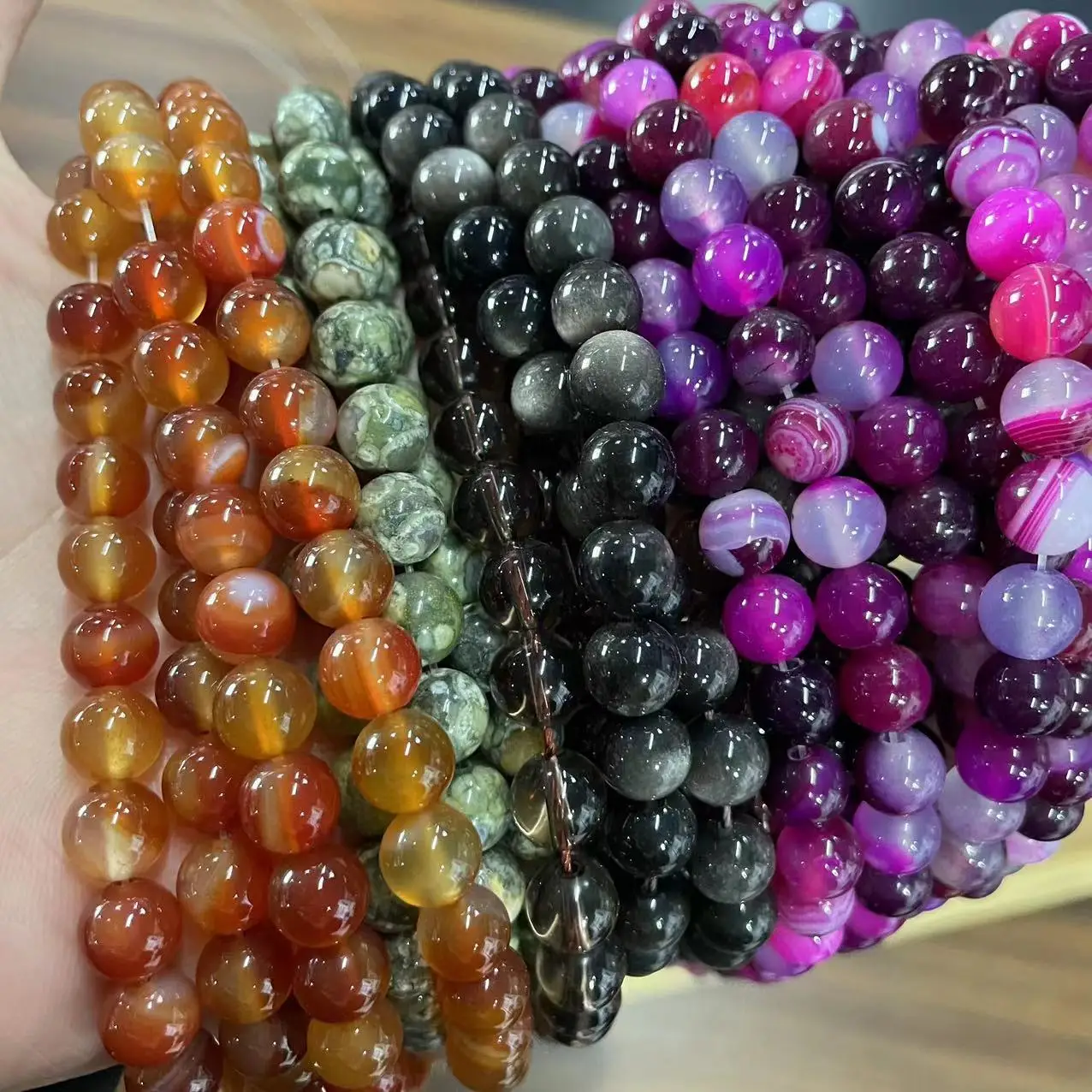 60+ Types Full Range Natural Stone Beads 4-12MM Round Loose Beads For Necklace Bracelet Making