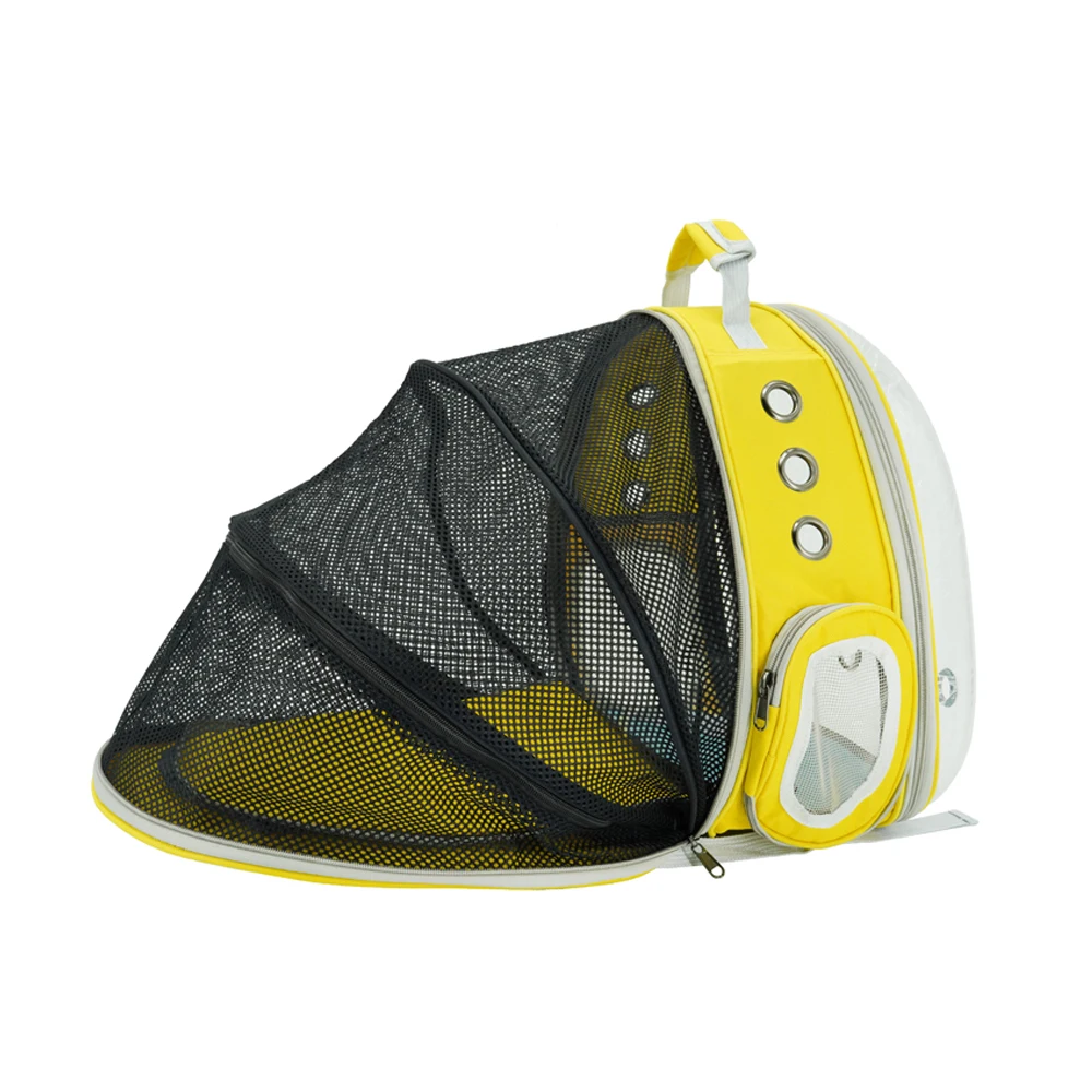 Custom Logo Cats Dogs Carrier Parrot Bird Cage Breathable Starling Out Portable Transparent Space Capsule Cat Pet Backpack Bag