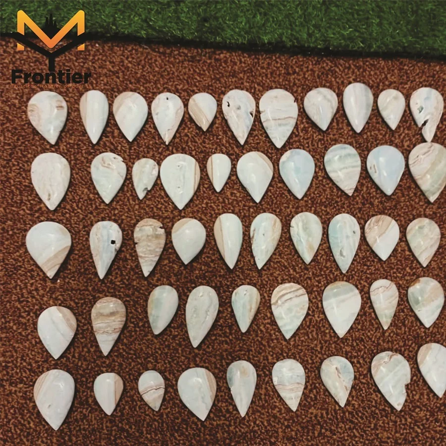 Высококачественный натуральный голубой кальцит ручной работы образец слезы полированный драгоценный камень OEM лечебный кристалл ремесло из Пакистана.