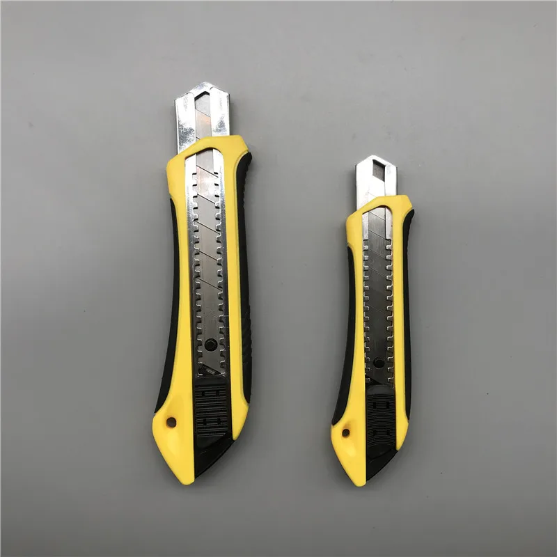25mm plastic ABS TPR handle sliding blade snap off utility cutter knife