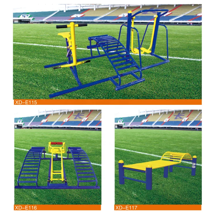 Outdoor Park Fitness Equipment Integrated outdoor Fitness Facility Wab board/ Exercise Bike/ Air Walker