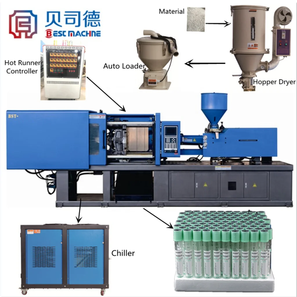 Medical Blood Collection Tubes Making Machine Plastic Injection Molding Machine