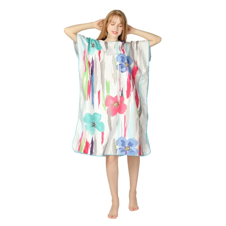 Custom pattern quick-drying surf bath towel robes cloak Hooded bathrobe Hooded beach towel
