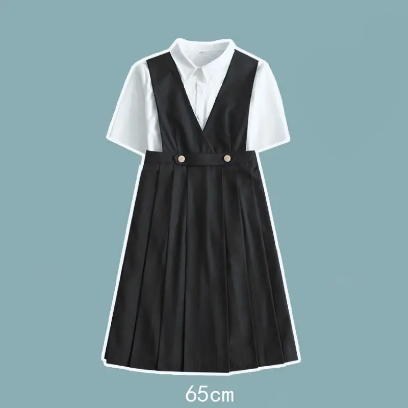 Ai-mich Vogue School Uniform Customize Big School Smock Suit Subdue Vest Set Teacher Overalls Cotton Women
