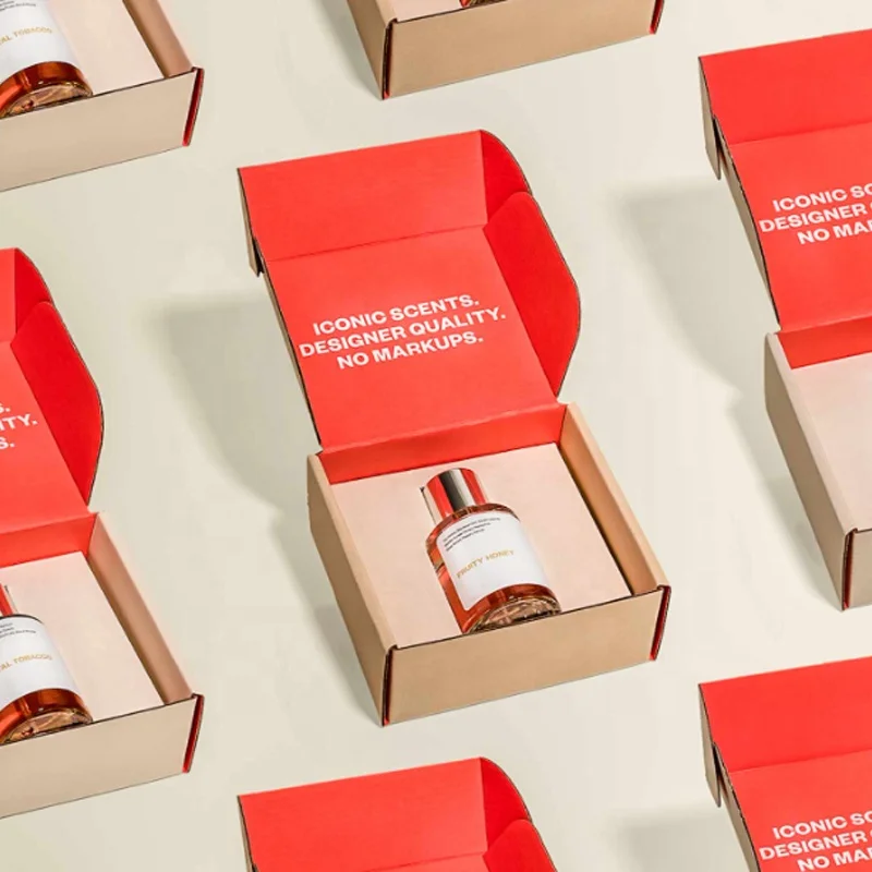 Wholesale Custom Design Corrugated Fragrance Parfum Perfume Mailer Box Luxury Mailing Shipping Packaging Box For Perfume