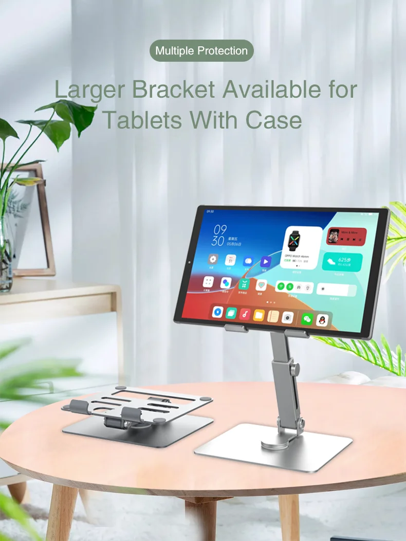 New 2023 products folding aluminum alloy notebook holder 360 degree rotating telescopic rod desktop holder mobile phone tablet