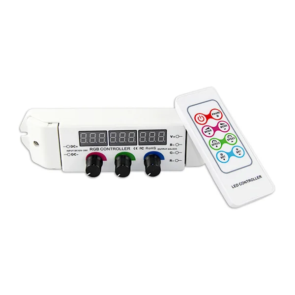 BC-350RF DC12V 24V remote control rotary knob display rgb light manual led rgb controller