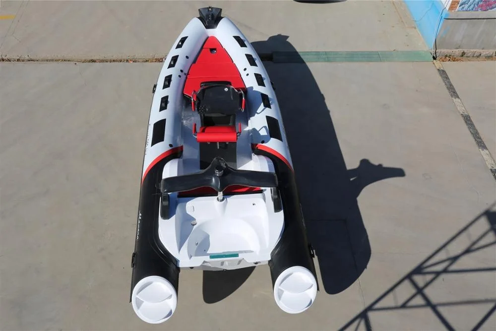 CE 19ft RIB Boat Fishing Boat 580 China with 115hp Outboard Engine Fiberglass RIB Floor 0.9/1.2mm Pvc/orca Hypalon 3-5years 52cm