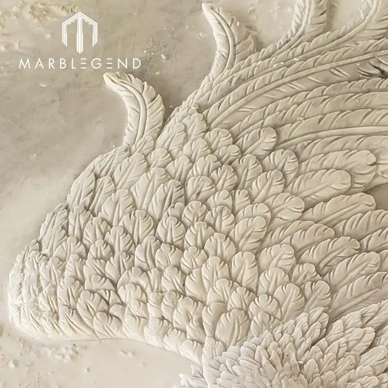 Eagle marble wall relief panel for garden wall hotel ornament vivid animal stone relief