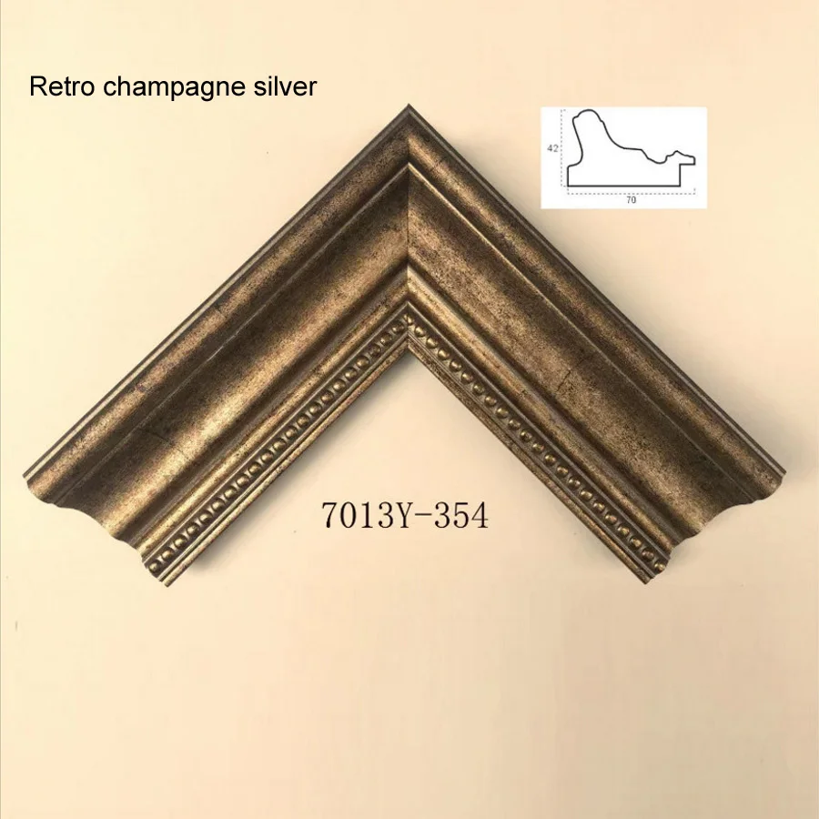 Wholesales multi style European Decorative Colorful Painting Patina Antique Canvas Art Photo Picture Frame PS Moulding