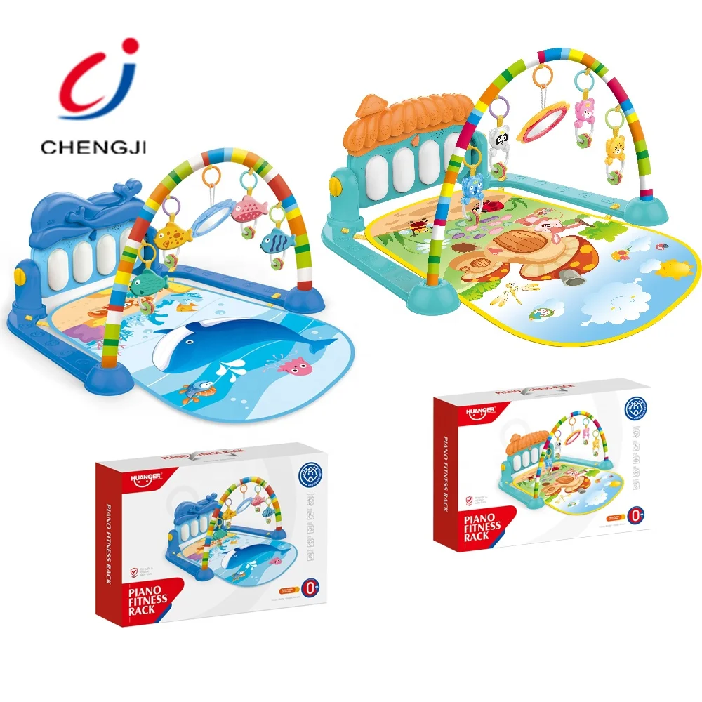 
Safety foot pedal removable rattle gym piano fitness rack baby with light and music 