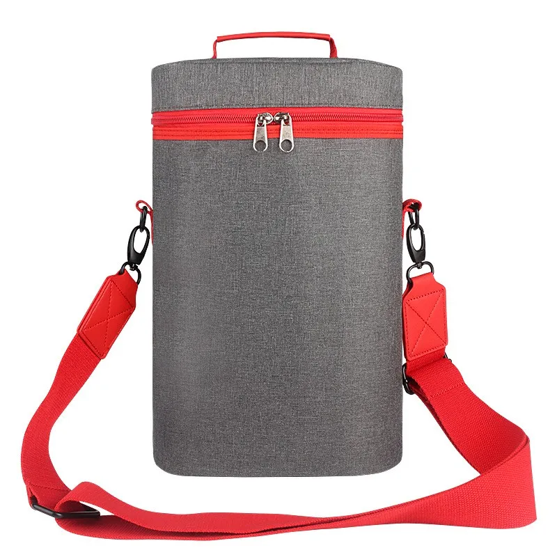 Custom Portable Travel Picnic 2 Bottle Beer Tote Delivery Thermal Insulated Ice Cooler Bags For Drink wine bags for wine bottles