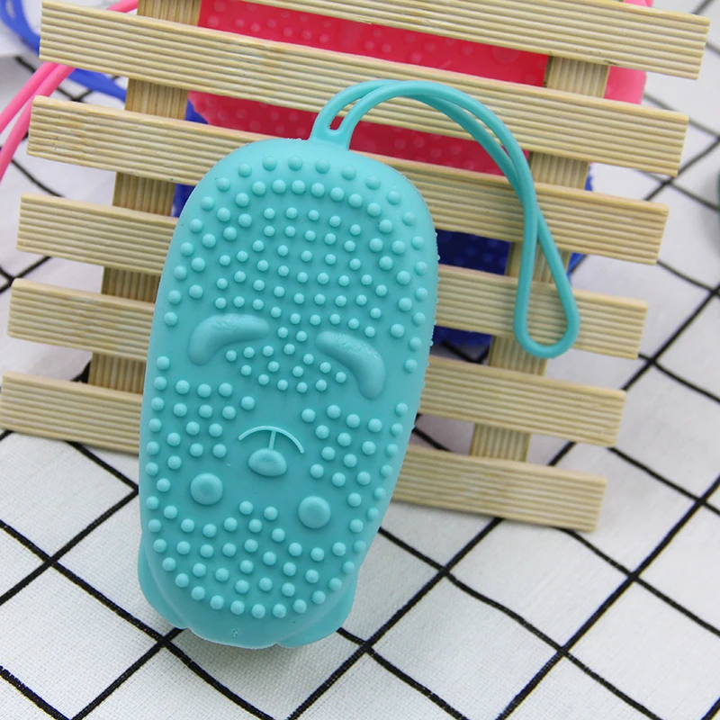Amazon Hotsale Exfoliating Silicone Body Scrubber Soft Bath Brush Silicone Shower Brush