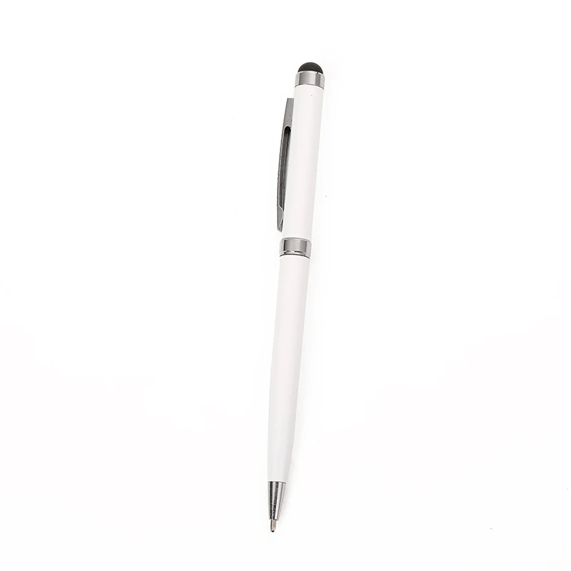 black silver gold Simple hotel logo metal ball pen slim cheap price stock short oil ink pen Matte soft ball pen