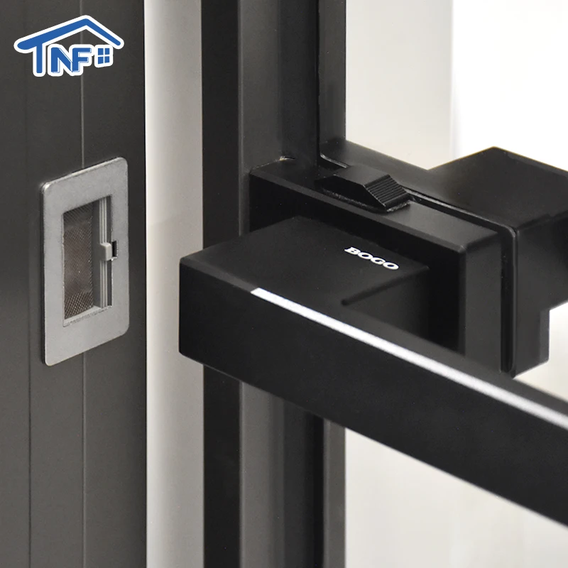 NF 32 x 79 exterior door AS2047 New design waterproof Aluminium double Glazing swing double entry storm doors