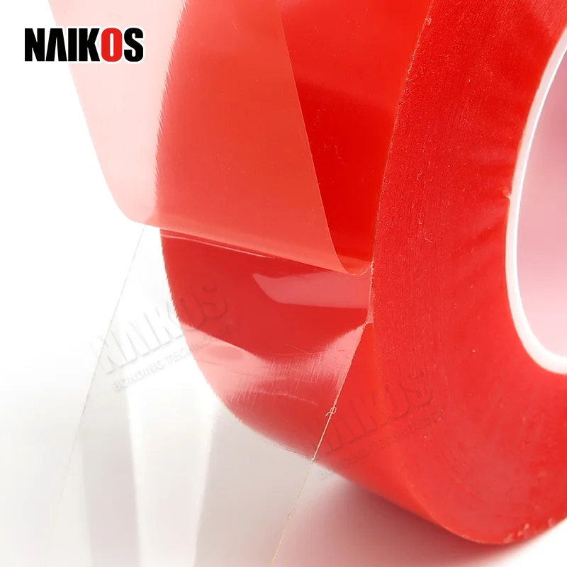 Factory Price PET Double Sided Film Tape High Quality  Red Polyester Tape Custom High Adhesion Tape