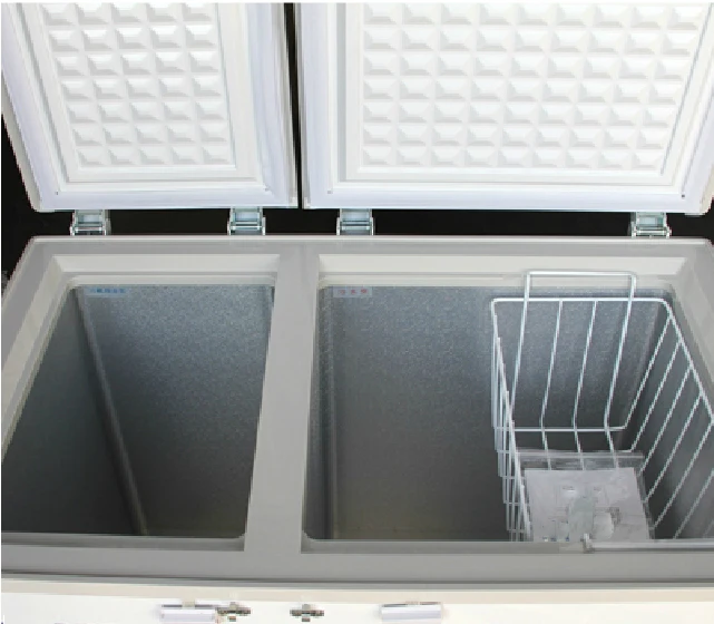 Meilile BCD-135 two compartments Solar powered DC refrigerator freezer